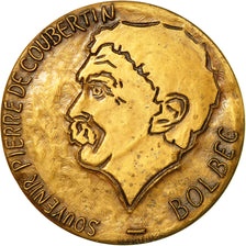 Frankrijk, Medaille, C.I.O, Souvenir Pierre de Coubertin, Bolbec, 1985, ZF