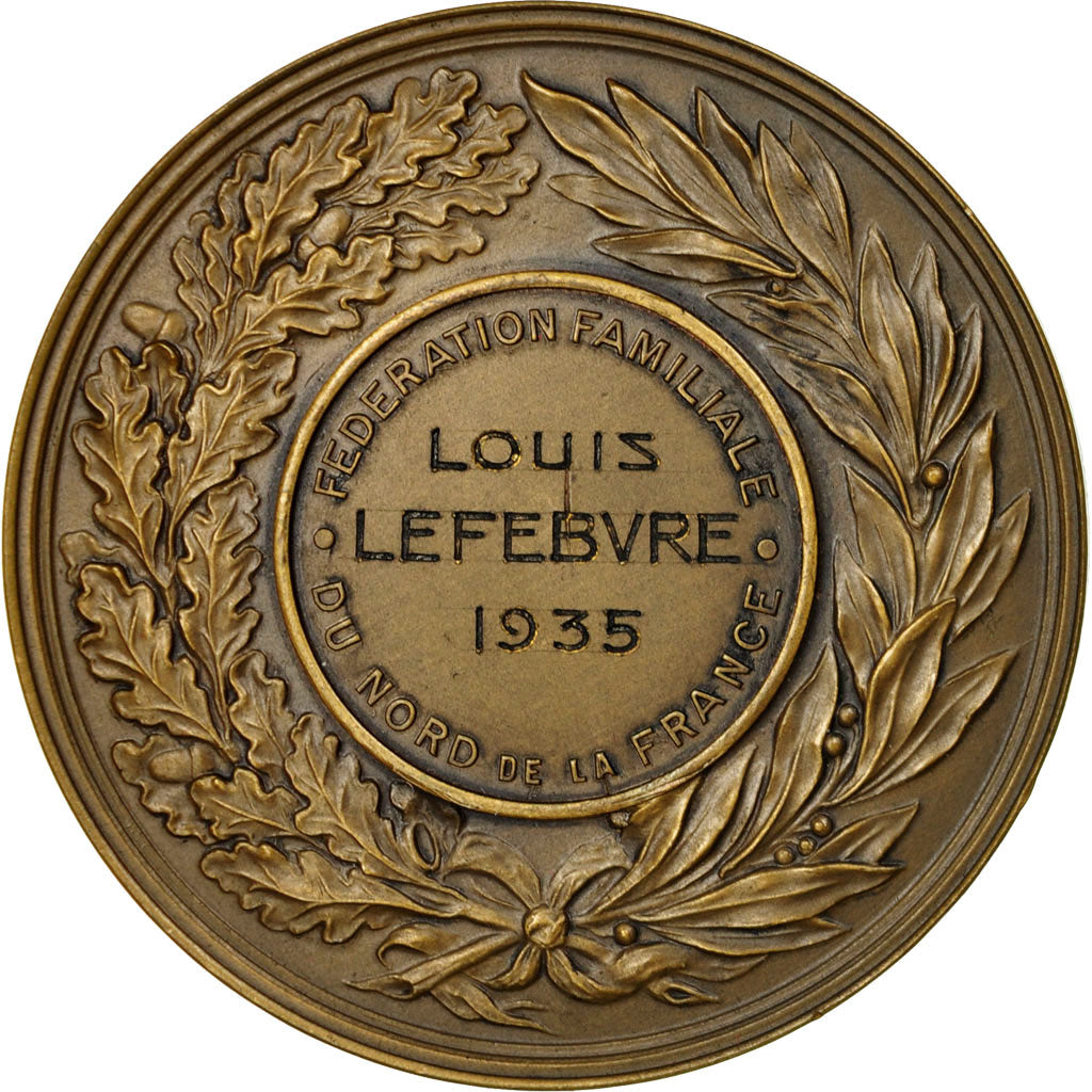 Francia, medaglia, Fédération familiale du Nord de la France, 1935, SPL