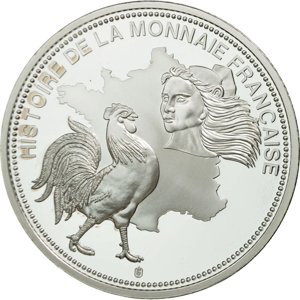 Francia, medalla, Reproduction 2 Francs Chambre de Commerce, Paris, 2007, SC+