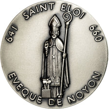 France, Médaille, Cathédrale de Noyon, Saint Eloi, Pichard, SPL+, Silvered