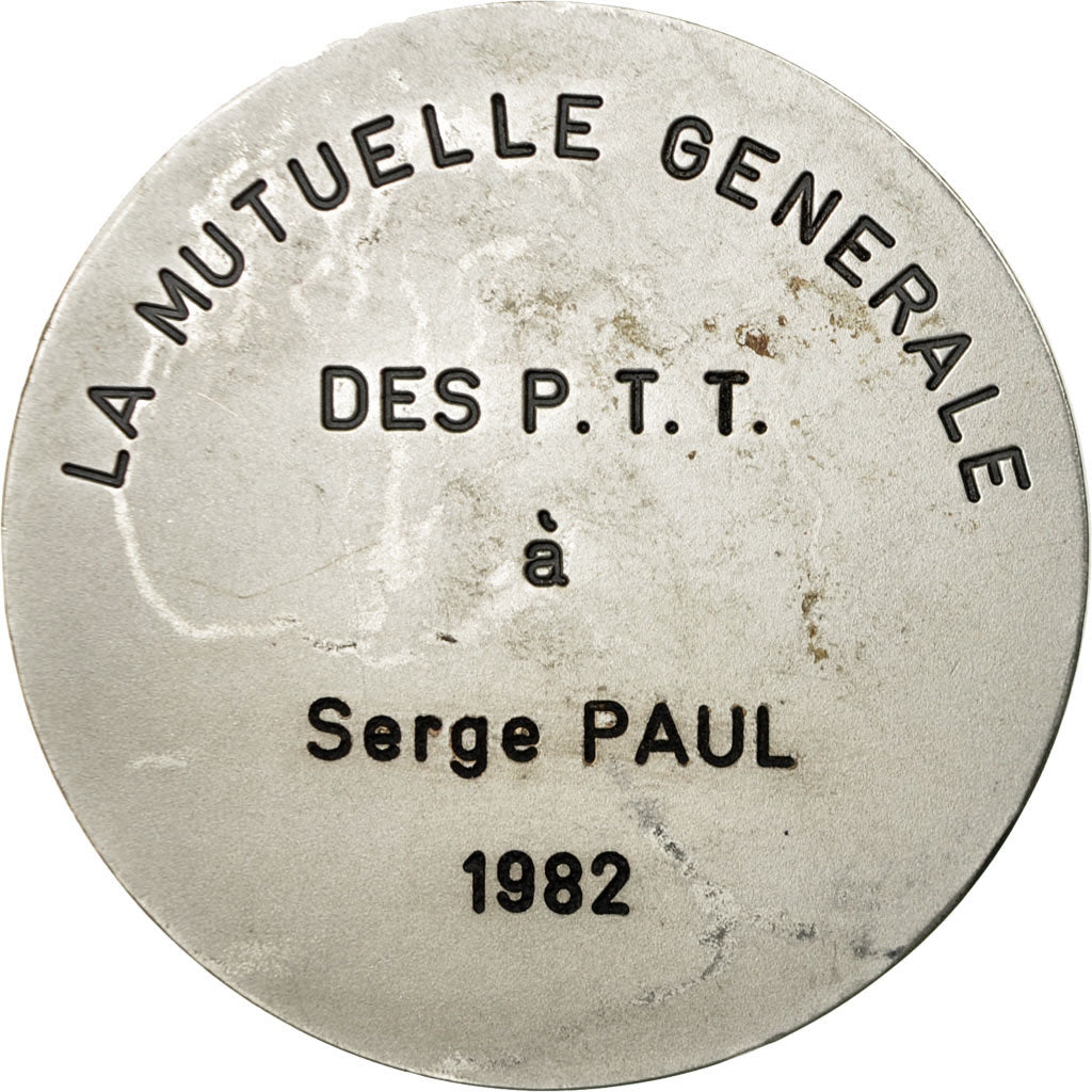 France, Medal, Mutuelle Générale des P.T.T, 1982, J. Balme, AU(50-53), Bronze
