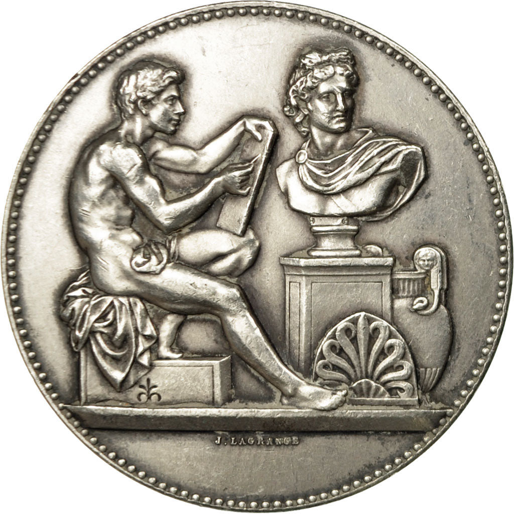 France, Medal, Ecole des Beaux Arts, Industrie, Paris, 1901, Lagrange