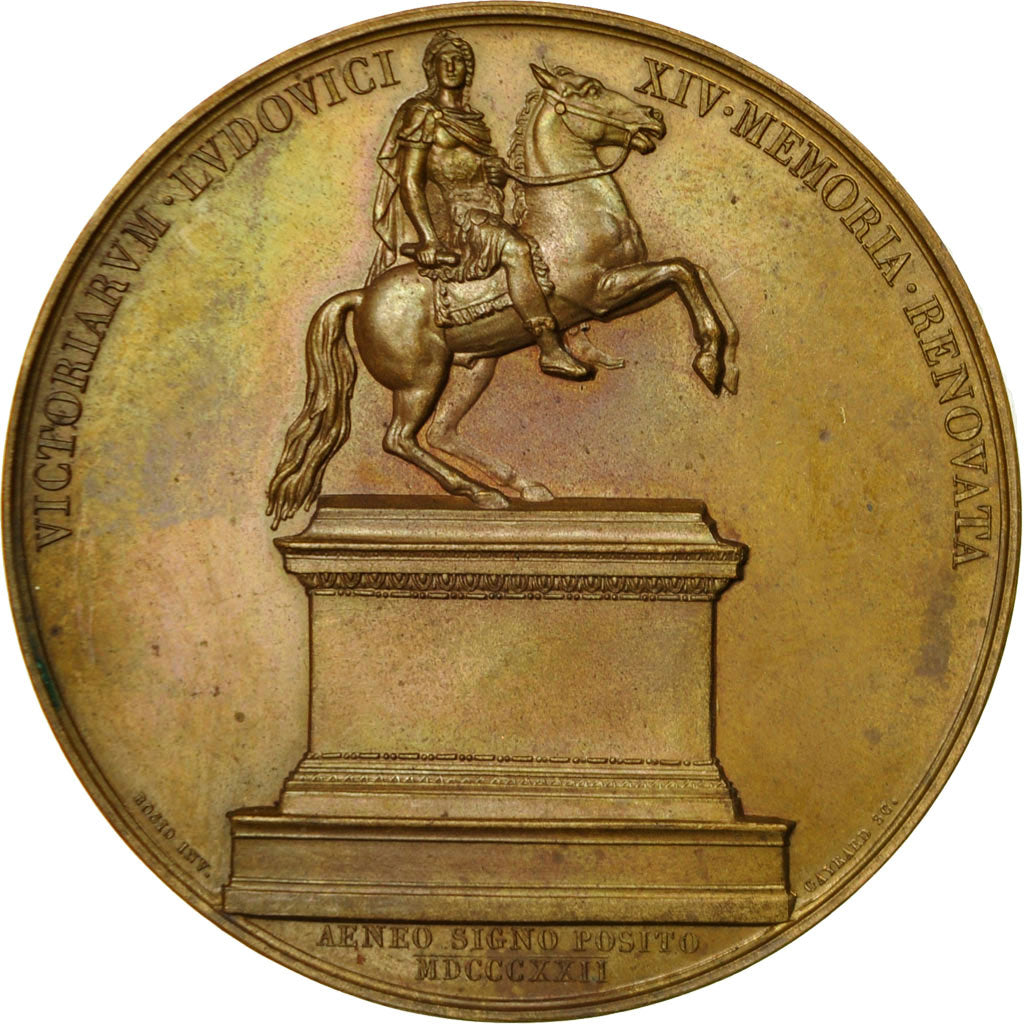 France, Medal, Louis XVIII, Rénovation de la Statue de la Place des Victoires