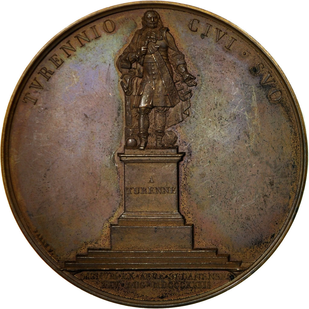 Francja, Medal, Louis XVIII, Erection de la Statue de Turenne, Sedan, 1823