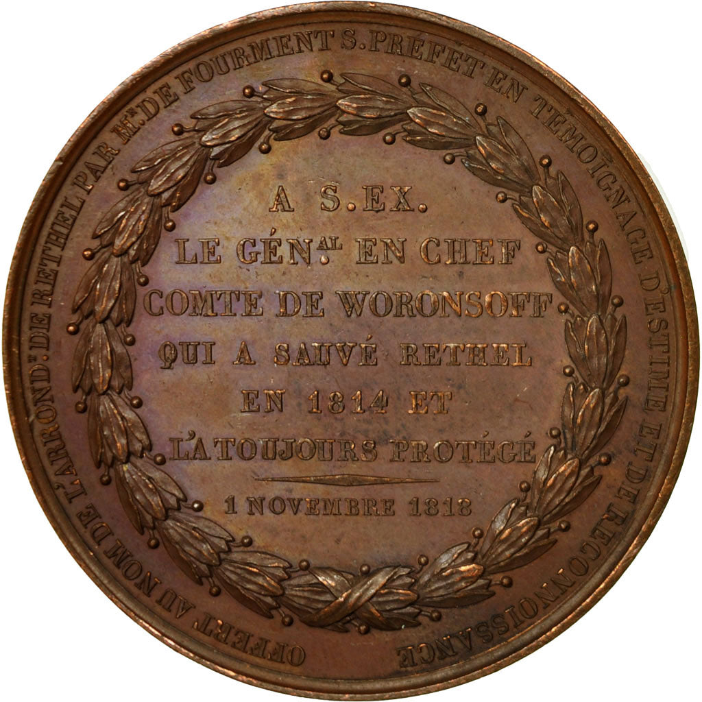Frankrijk, Medaille, Louis XVIII, Le Rethélois, pour le Général Woronsoff