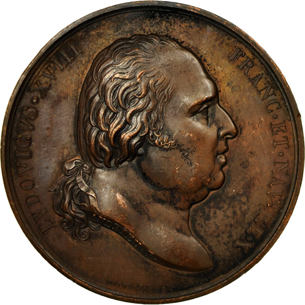 Francia, medaglia, Au Général Woronsoff, Vouziers, 1818, De Puymaurin, BB+