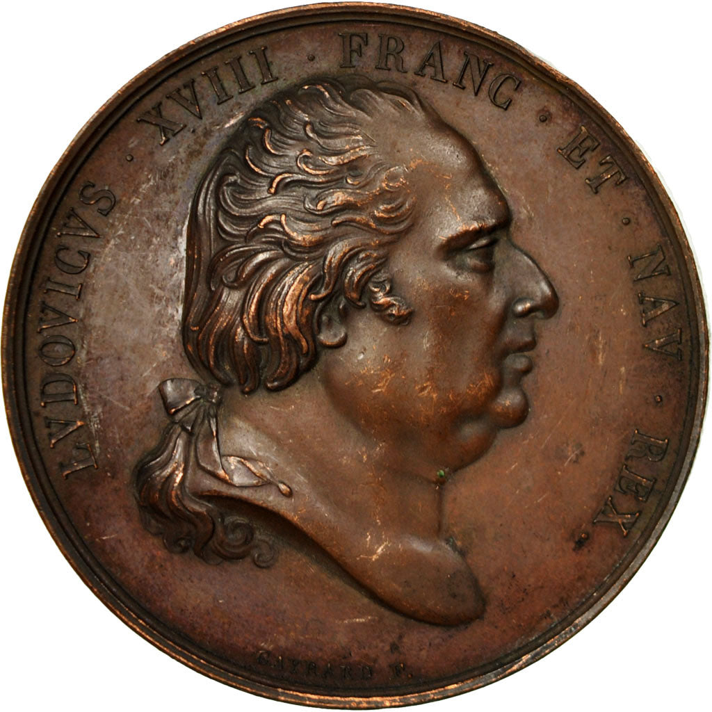 Frankrijk, Medaille, Louis XVIII, Restauration du Trône d'Espagne, Gayrard