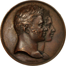 France, Medal, Duc et Duchesse de Berry, Naissance du Duc de Bordeaux, 1820