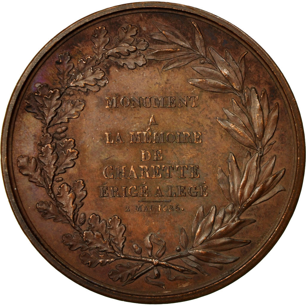 Francia, medaglia, Charles X, Monument à la Mémoire du Général Charette