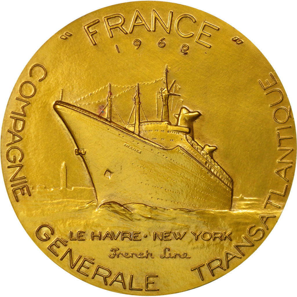 Frankrijk, Medaille, Compagnie Générale Transatlantique, France, 1962