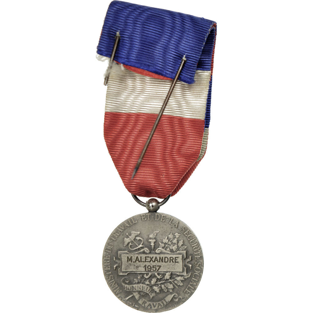 France, Médaille d'honneur du travail, Médaille, 1957, Excellent Quality