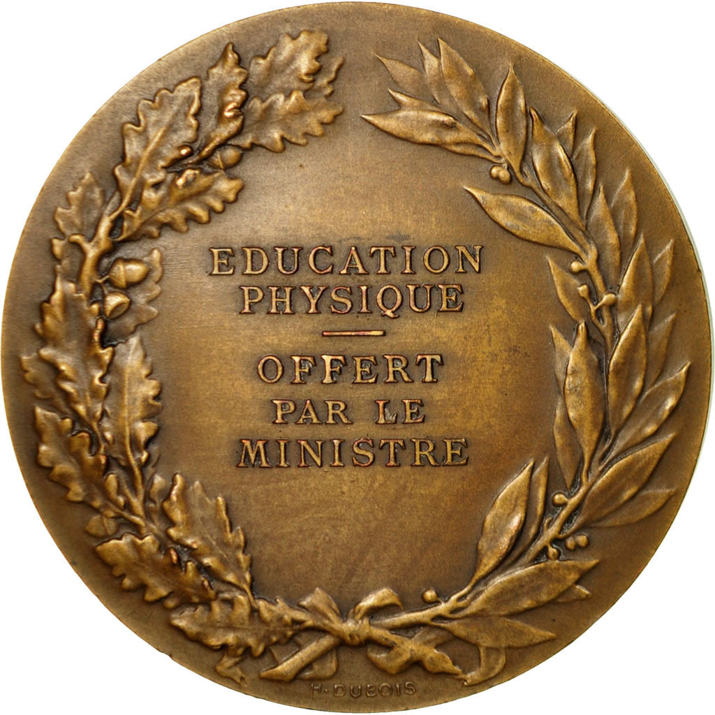Francia, medalla, Education Physique, Offert par le Ministre, Morlon, EBC