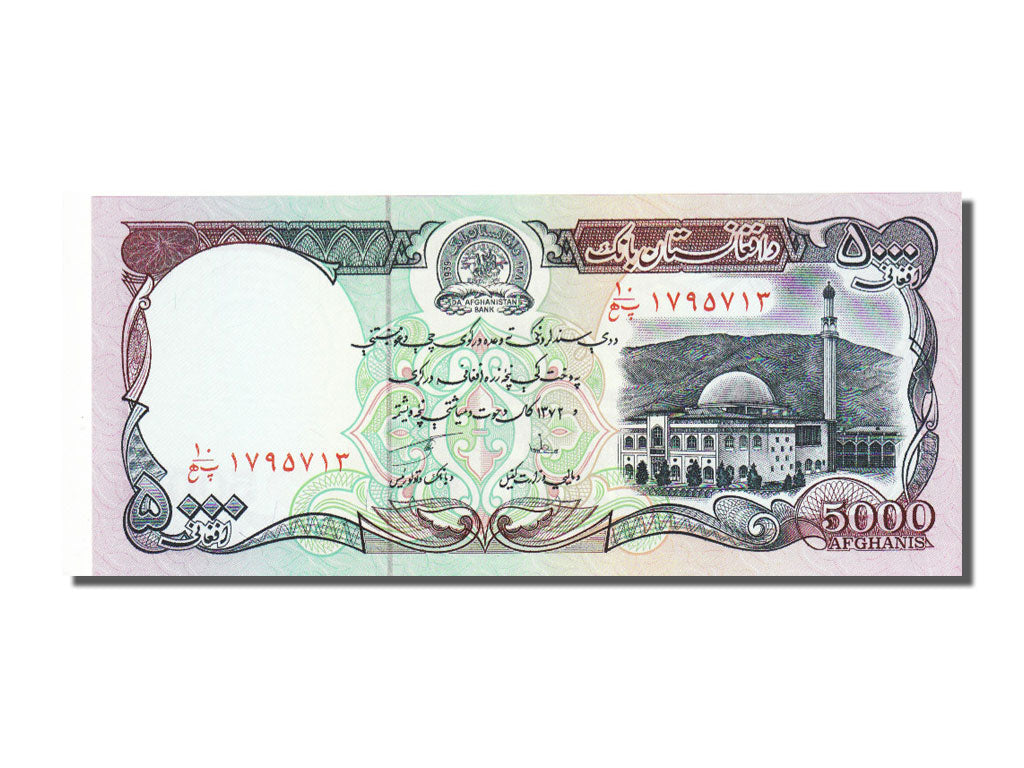Afghanistan, 5000 Afghanis, 1993, UNC(65-70)