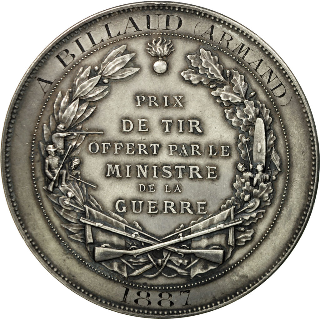 France, Medal, Prix de Tir Offert par le Ministre de la Guerre, 1887, Oudiné