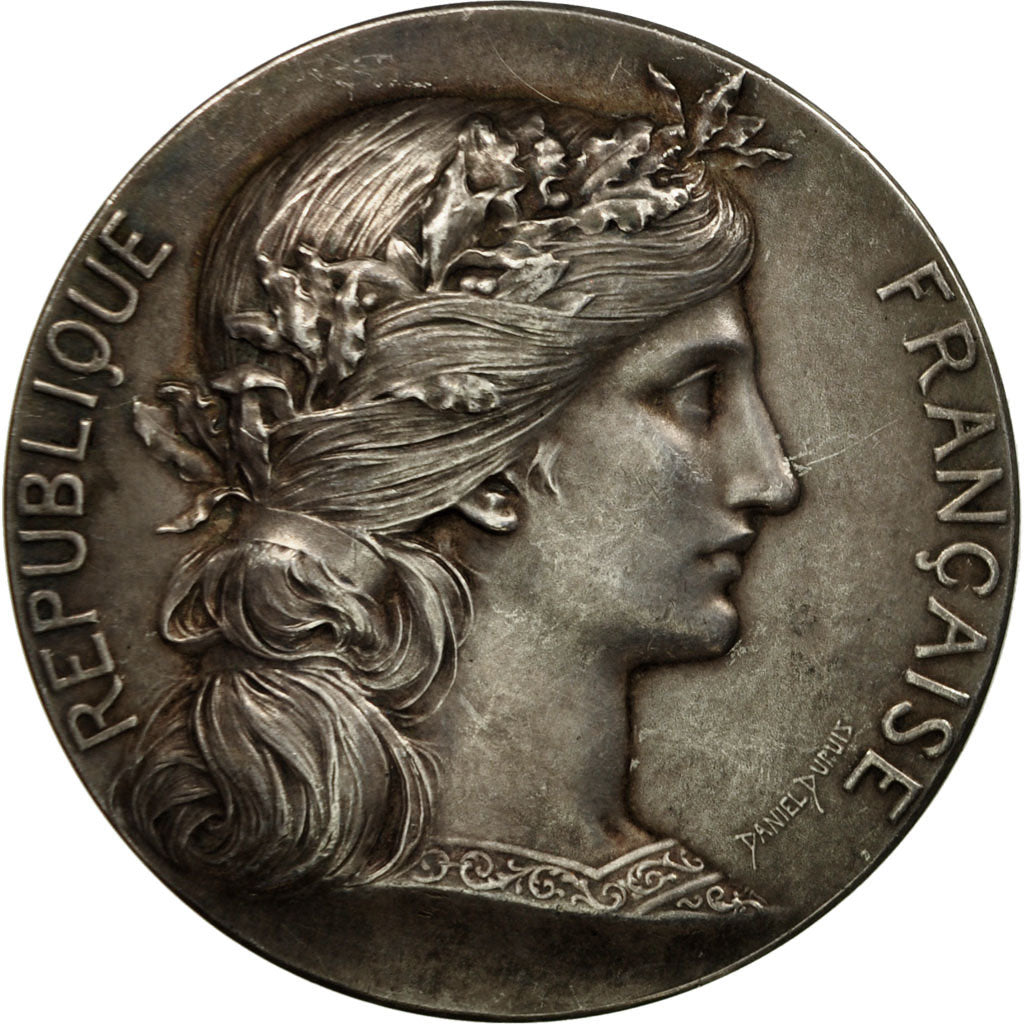 France, Medal, Marianne, République Française, Dupuis.D, AU(55-58), Silver
