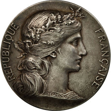 France, Medal, Marianne, République Française, Dupuis.D, AU(55-58), Silver