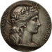 France, Medal, Marianne, République Française, Dupuis.D, AU(55-58), Silver
