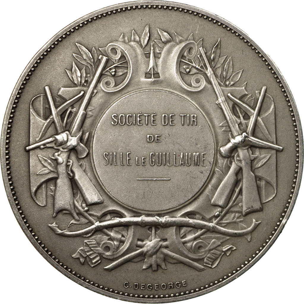 France, Médaille, Société de Tir de Sille le Guillaume, Degeorge, SUP, Argent