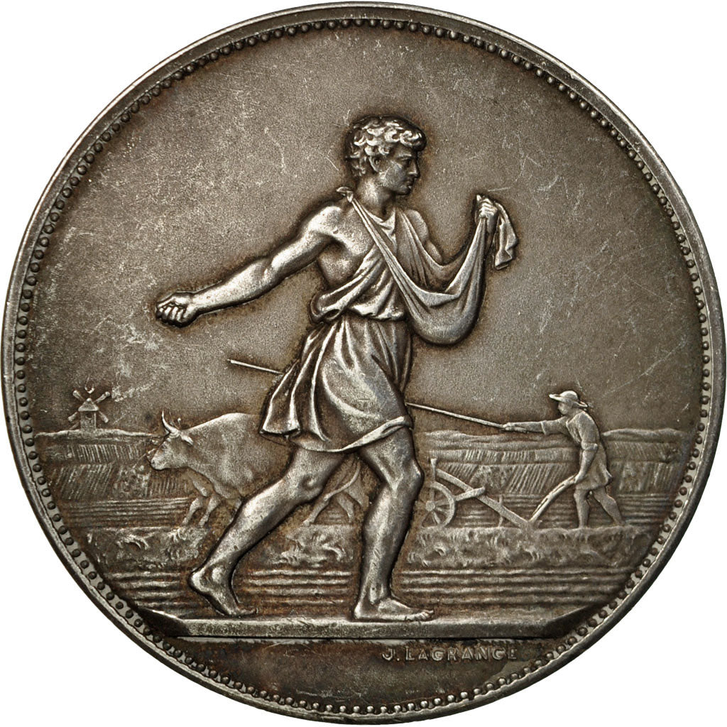 France, Medal, Concours Agricoles, 1877, Lagrange, AU(50-53), Silver