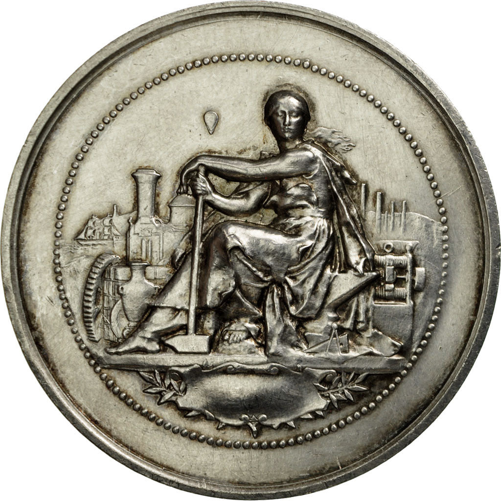 France, Medal, Commerce et Industrie, AU(55-58), Silver