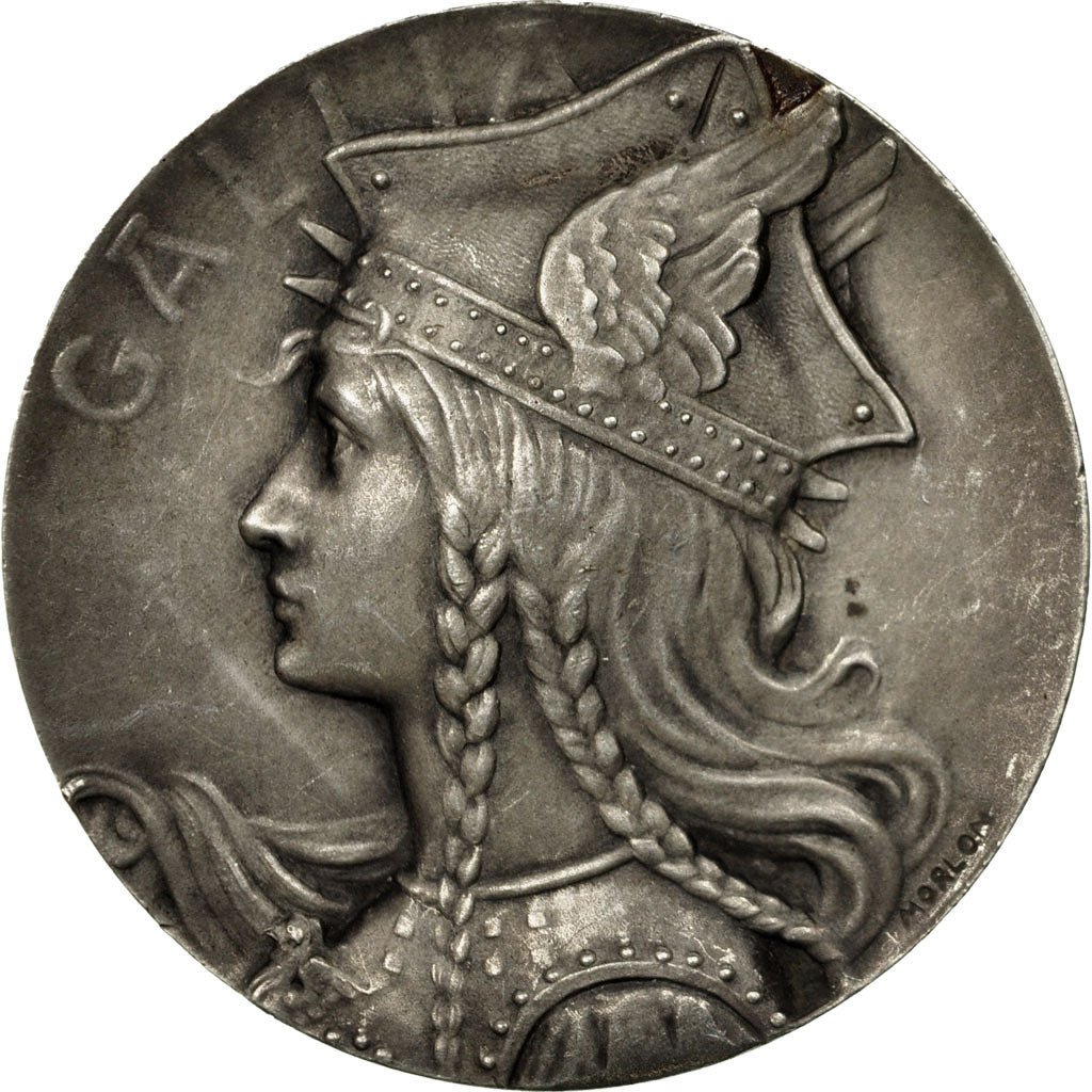 France, Medal, Gallia, F.G.S.P.F, Auxerre, 1930, Morlon, AU(55-58), Silvered