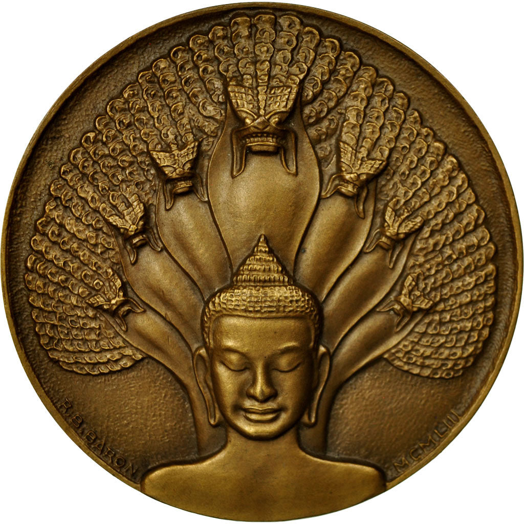France, Medal, Compagnie des Messageries Maritimes, Cambodge, 1953, Baron