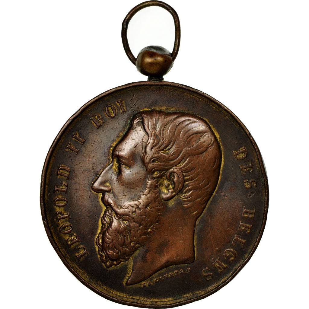Belgium, Medal, Leopold II, Saint-Roch, Ham sur Heure, Geerts, VF(30-35), Bronze