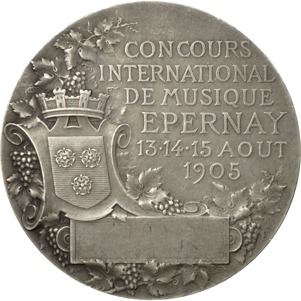 France, Medal, Concours International de Musique d'Epernay, 1905, Aug.Maillard