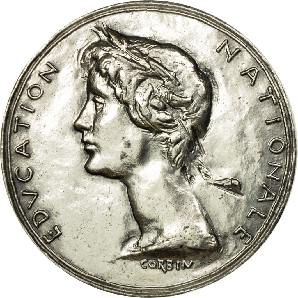 France, Medal, Education Nationale, 1960, Corbin, AU(55-58), Silver