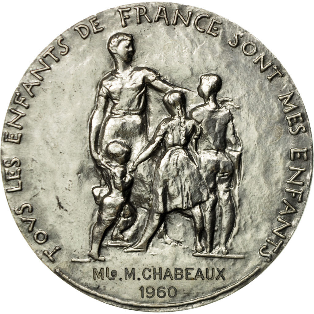 France, Medal, Education Nationale, 1960, Corbin, AU(55-58), Silver