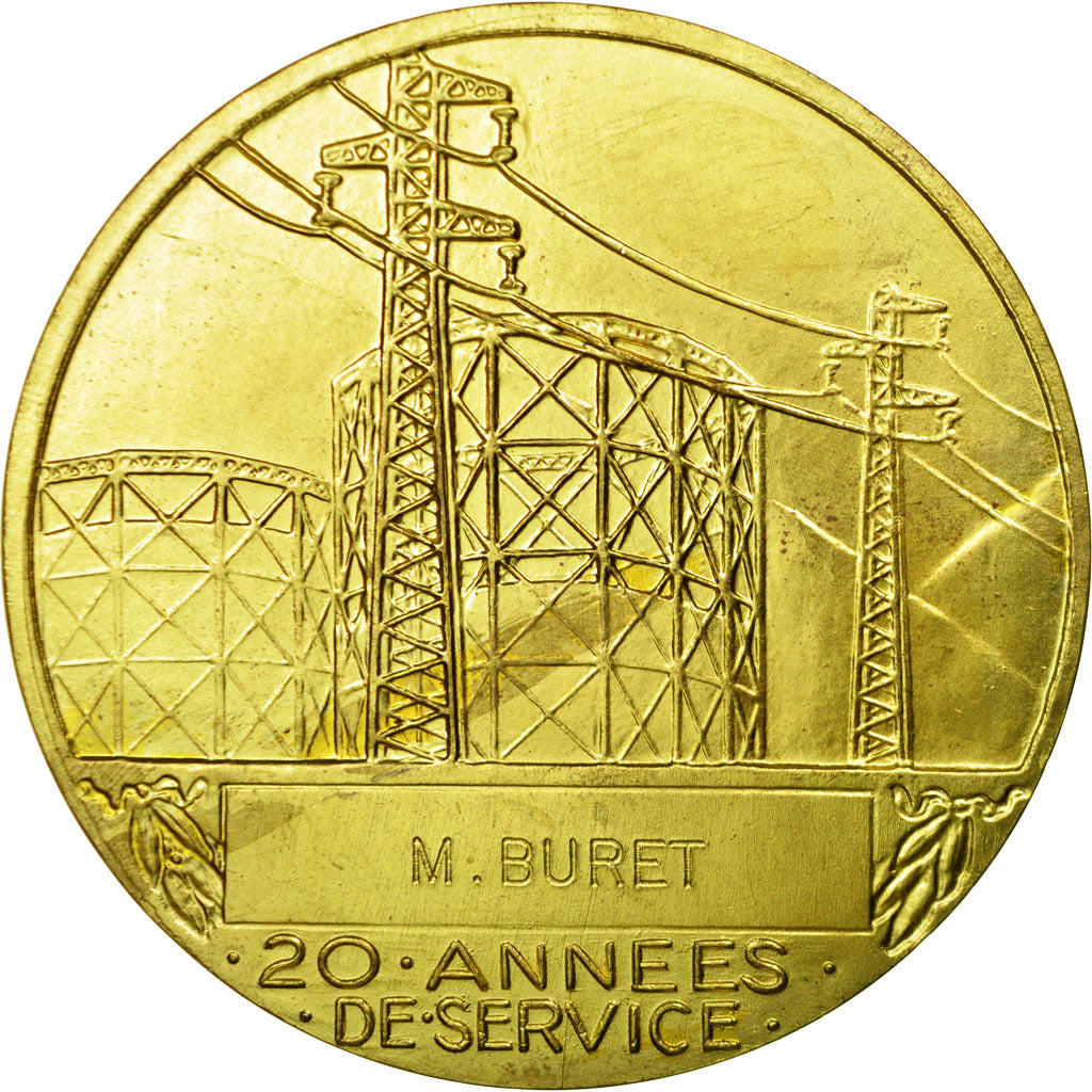 Frankreich, Medaille, Électricité de France et gaz de France, Dropsy, UNZ