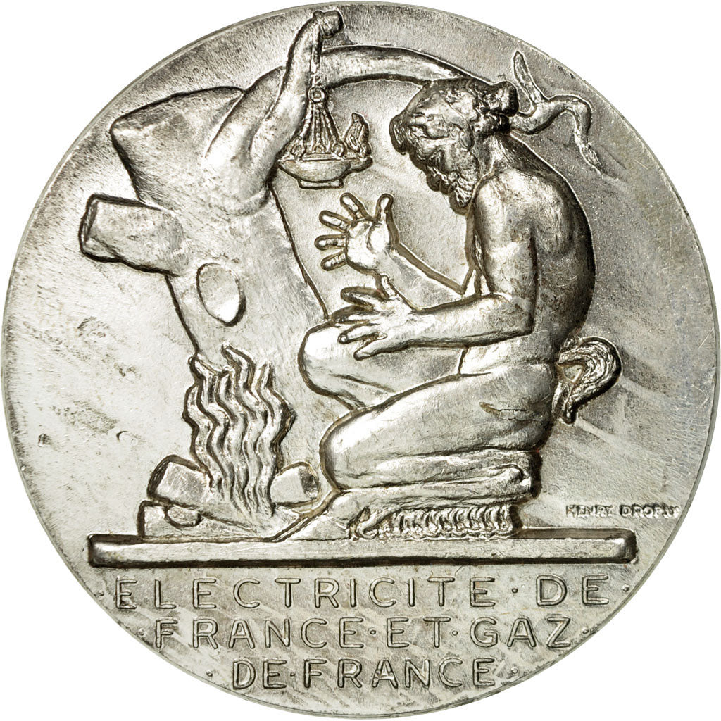 Frankreich, Medaille, Électricité de France et gaz de France, Dropsy, UNZ