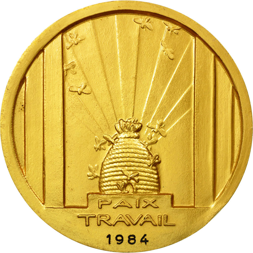 Francja, Medal, Chambre de métiers de France, 1984, MS(64), Pokryty brązem
