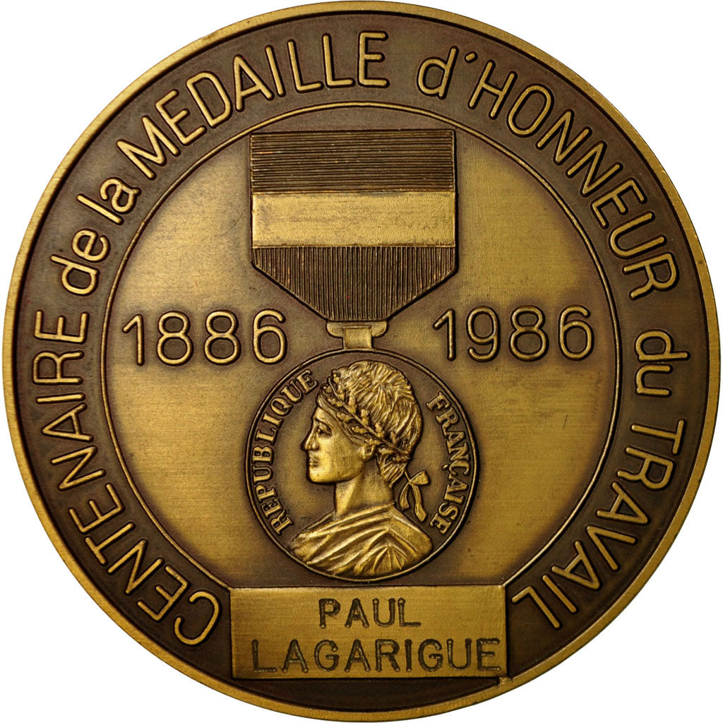 France, Medal, Centenaire de la Médaille d'honneur du Travail, 1986, MS(63)