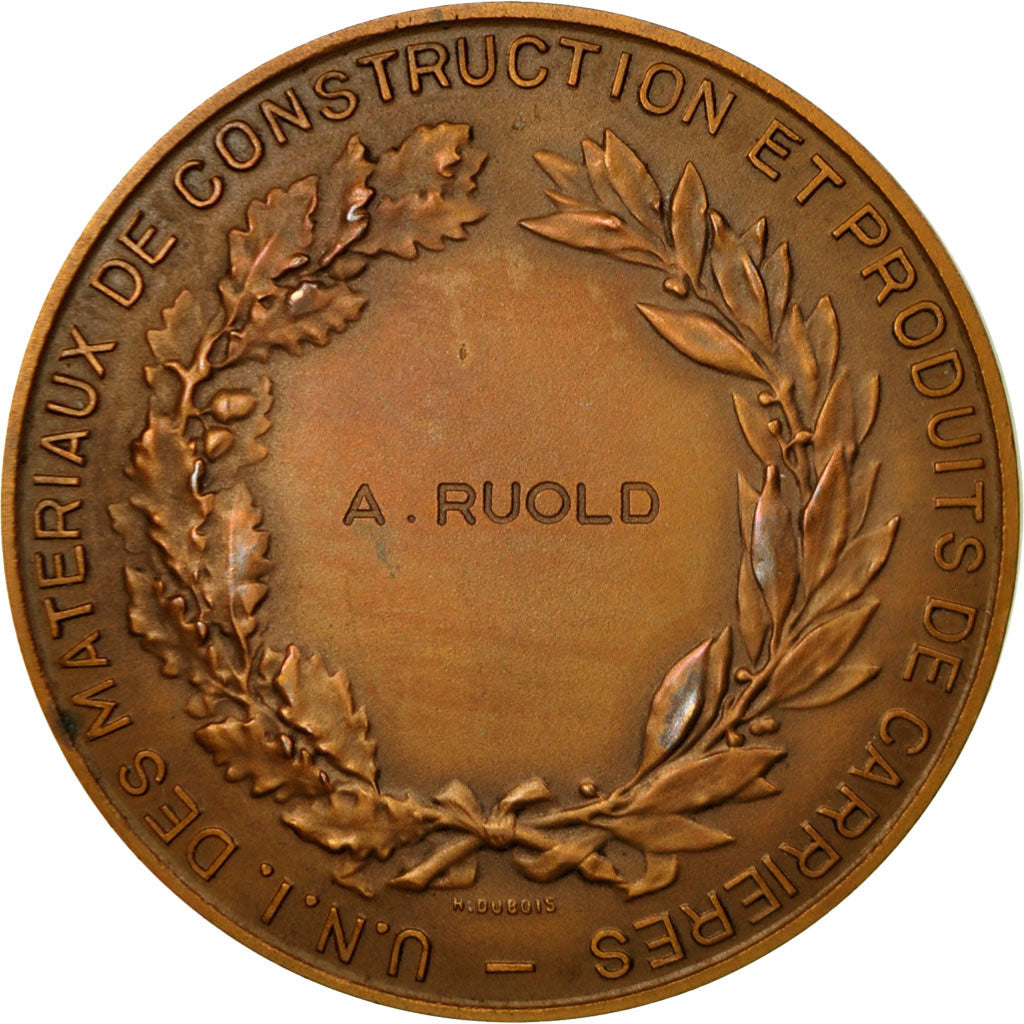 France, Medal, U.N.I des Matériaux de Construction, Coeffin, MS(63), Bronze