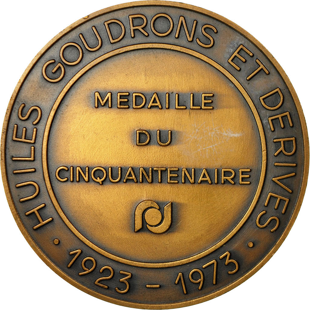 France, Medal, Industrie, Huiles Goudrons et dérivés, 1973, MS(63), Bronze