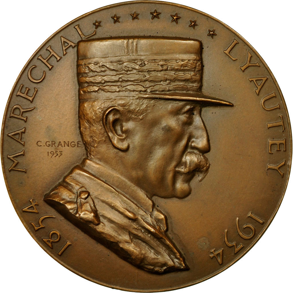 France, Medal, Comité Centrale du Centenaire, Maréchal Lyautey, 1953, Grange