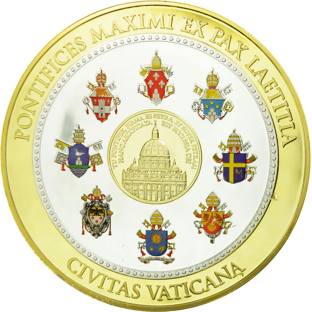 Vatican, Medal, Le Pape François, 2013, MS(65-70), Copper Plated Silver