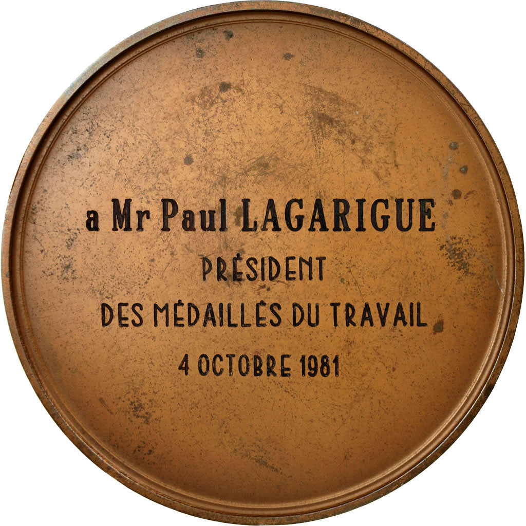 France, Médaille, Ancien Combattant, Beuvry-Lez-Béthune, 1977, SPL, Bronze