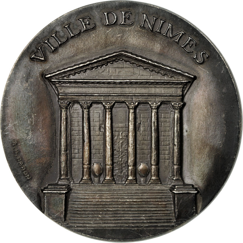 Frankrijk, Medaille, Ville de Nimes et ses Origines, Baron, PR, Zilver