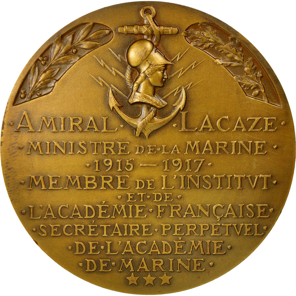 Francia, medaglia, Amiral Lacaze, Ministre de la Marine, 1938, Prud'homme.G