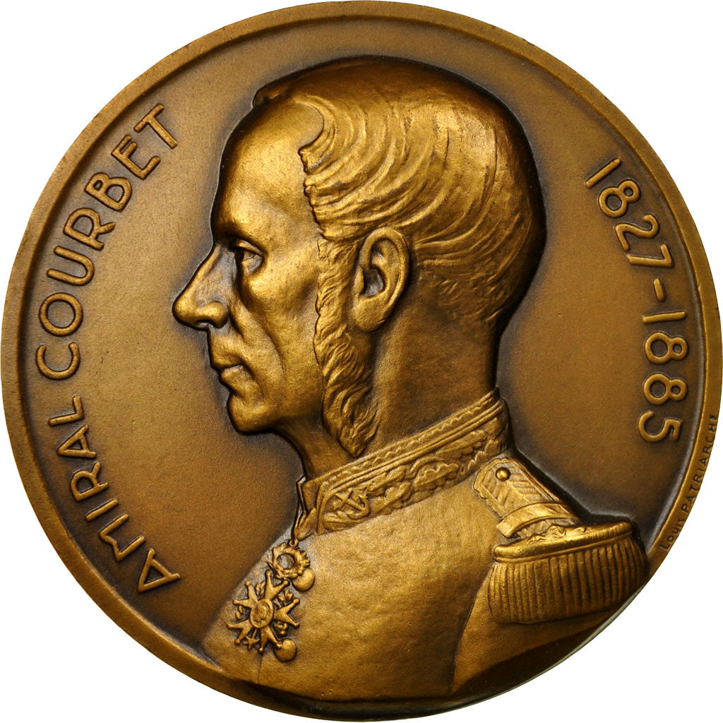 France, Medal, Tonkin, Amiral Courbet, Patriarche, MS(64), Bronze