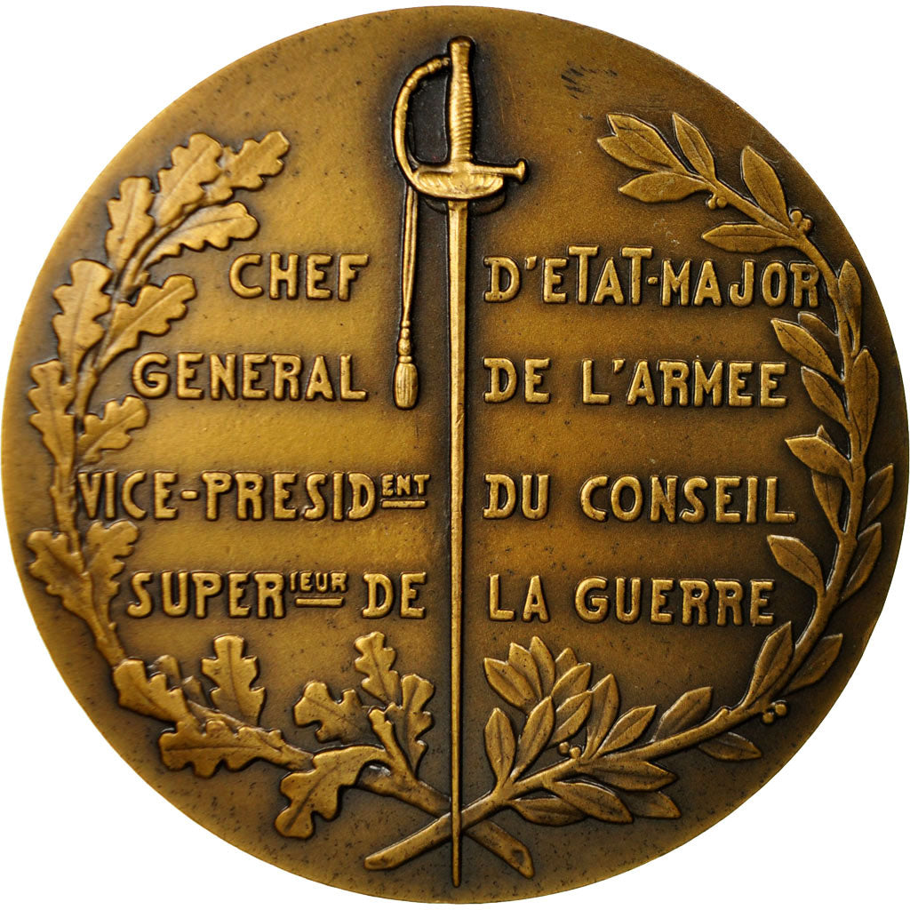 Frankreich, Medaille, Guerre, Général Gamelin, Lenoir, UNZ+, Bronze