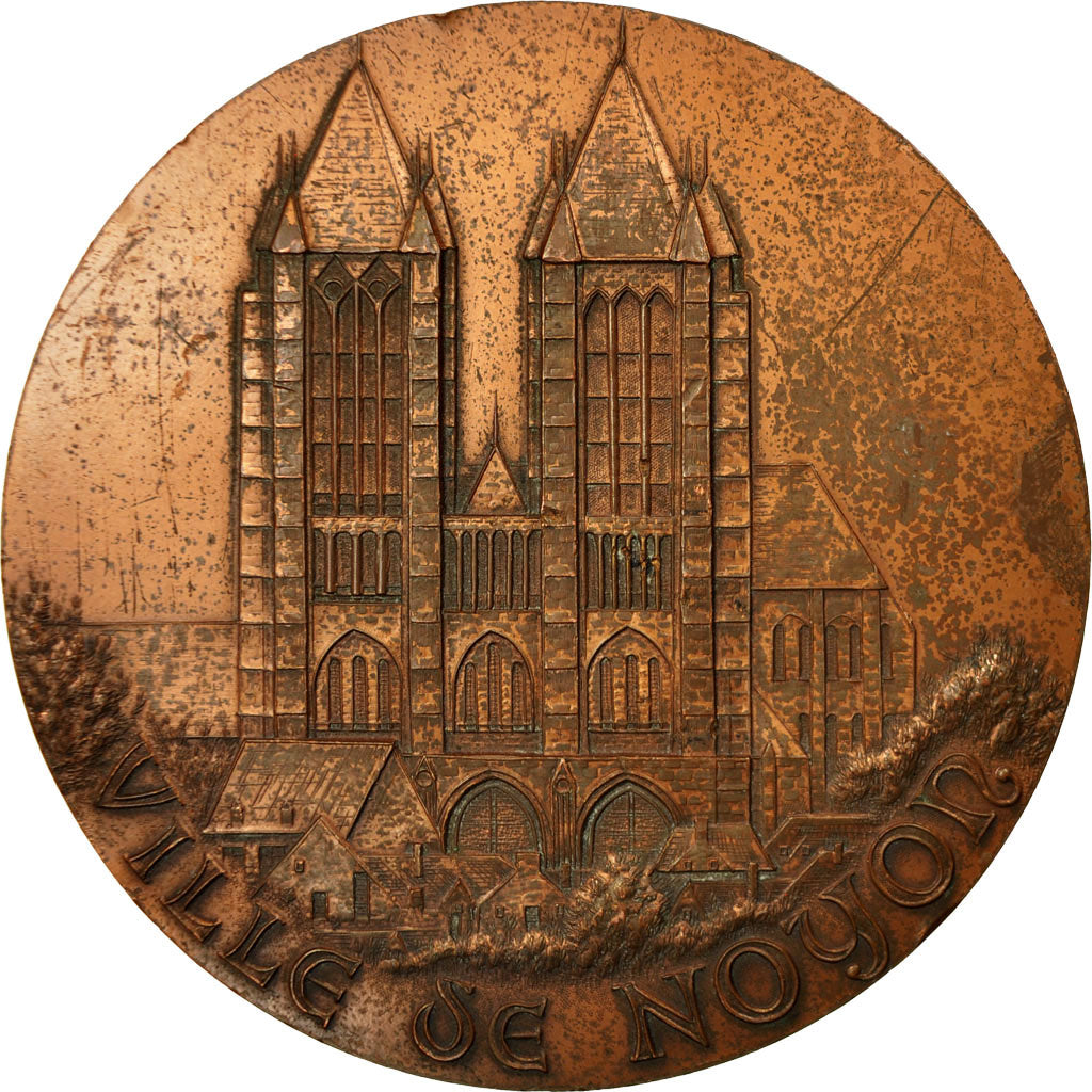 France, Medal, Millénaire Capétien, Ville de Noyon, 1987, VF(30-35), Copper