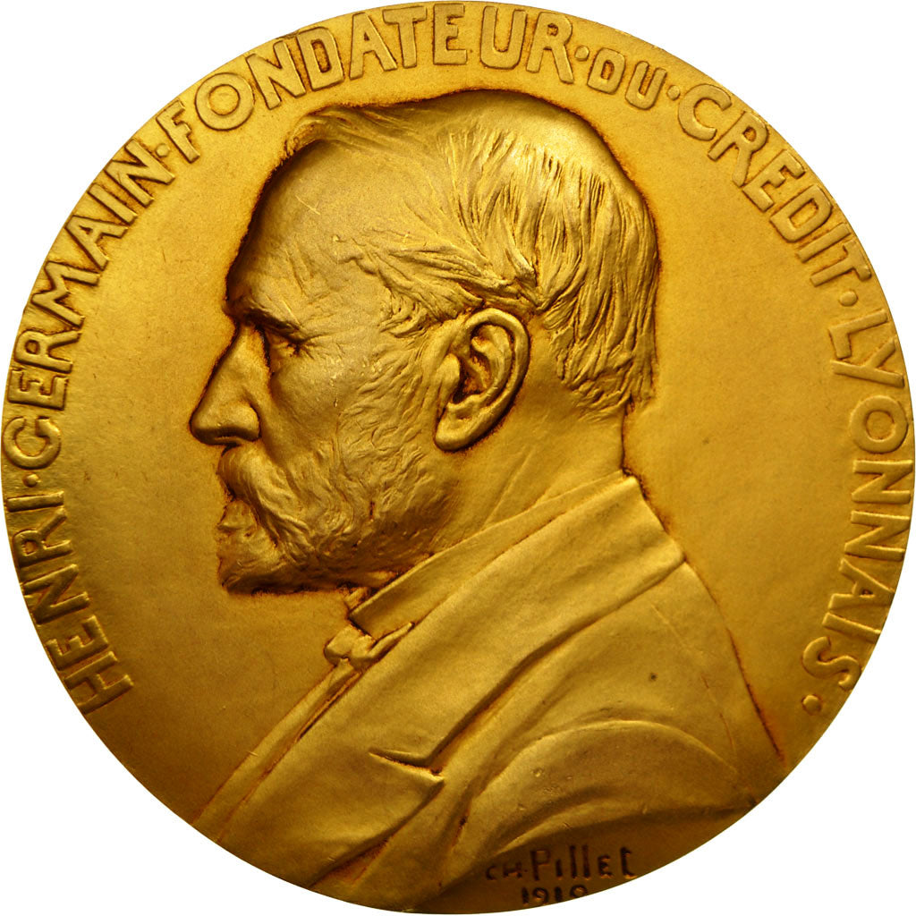 Francia, medaglia, Henri Germain, Fondateur du Crédit Lyonnais, 1967, Pillet
