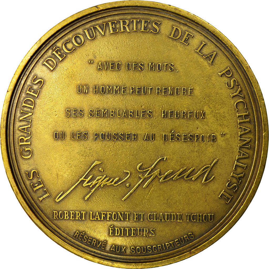 France, Medal, Sigmund Freud, Duboc, MS(60-62), Bronze