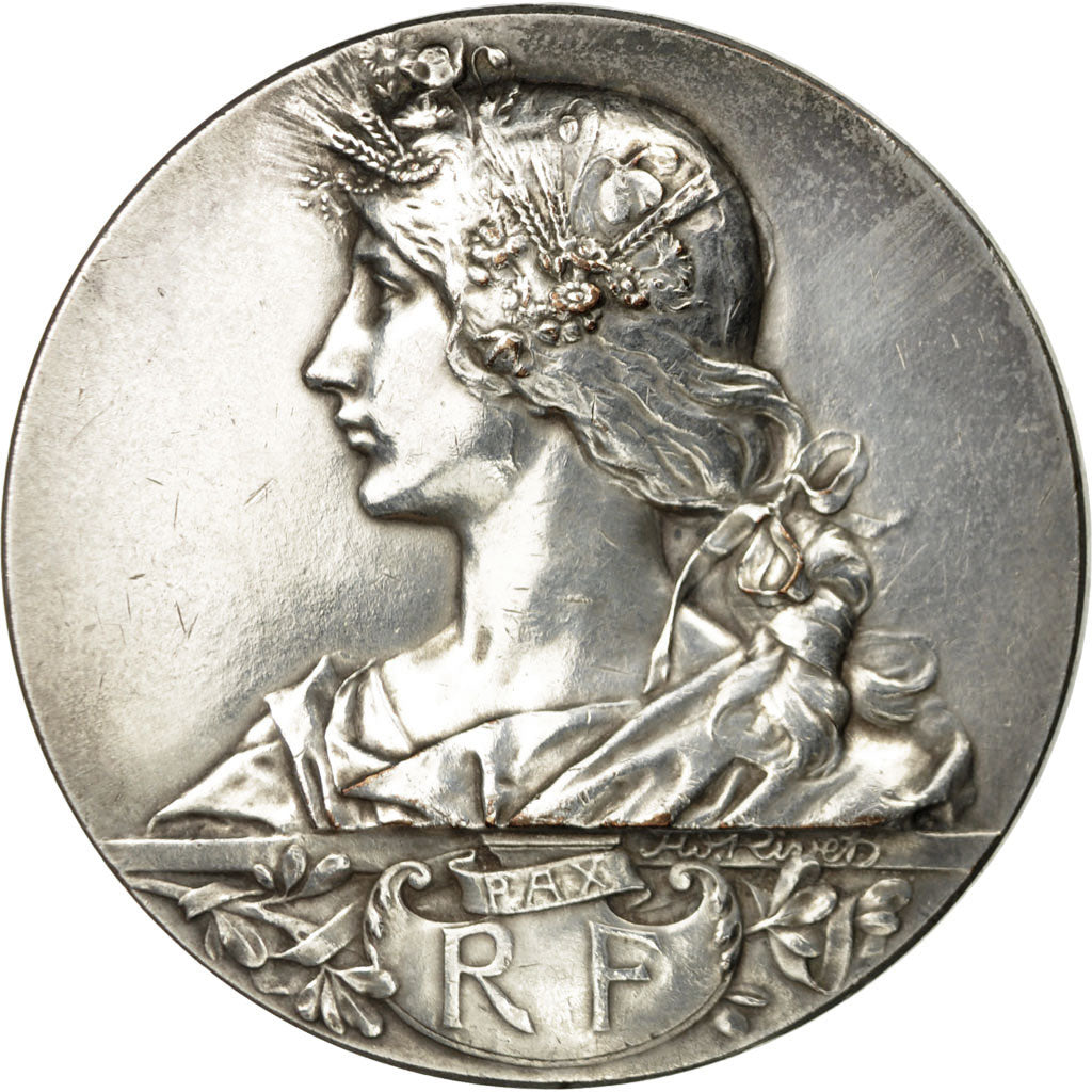 France, Medal, Paix et Mère Patrie, Rivet, AU(55-58), Silvered bronze