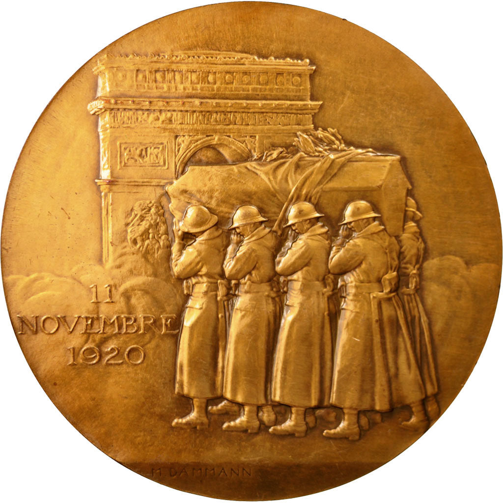 Frankrijk, Medaille, Hommage au soldat inconnu, 1988, Dammann, PR, Bronze