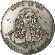 France, Medal, Louis Le Vau, Architecte du Louvre, 1973, AU(50-53), Silver