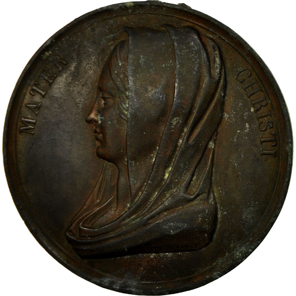 Frankreich, Medaille, Salvator mundi, Mater Christi, Aubessus, S+, Bronze